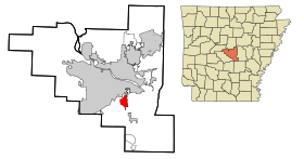 Pulaski County Arkansas Incorporated and Unincorporated areas Sweet Home Highlighted.svg