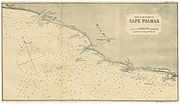 Map of Cape Palmas (1869) showing Nimiah as "New Garraway"