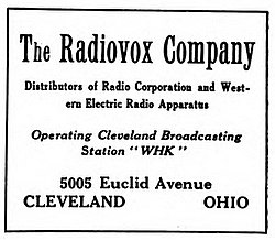 December 1922 print ad Radiovox advertisement (Cleveland) (1922).jpg
