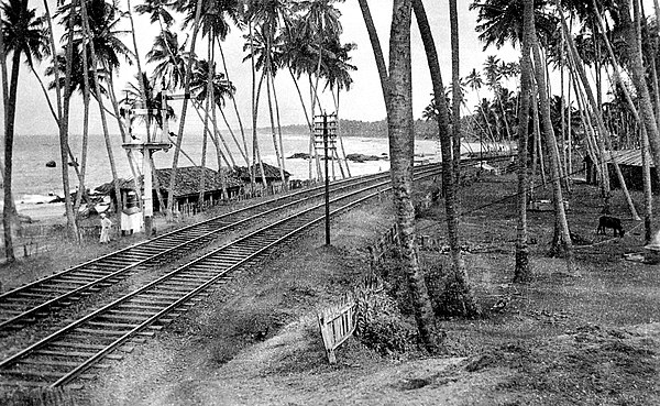 Rail lines near Colombo in 1940