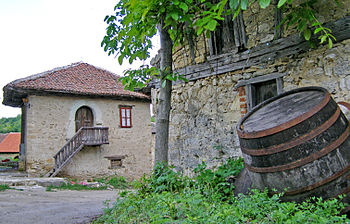 Wine cellar, Rajac (Negotin). Cellars around Negotin form a complex of wine cellars in stone houses where the wine was made and preserved Photograph: ZoranCvetkovic CC-BY-SA-3.0