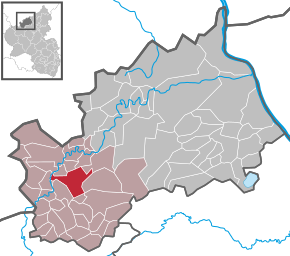 Poziția Reifferscheid pe harta districtului Ahrweiler