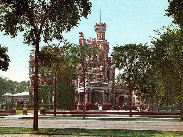 Photochrom print of Palmer Mansion in 1900