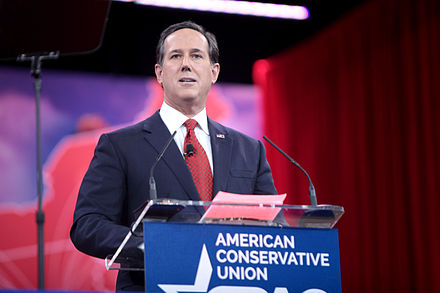 Rick Santorum speaking at the 2015 Conservative Political Action Conference (CPAC) in National Harbor, Maryland on February 27, 2015