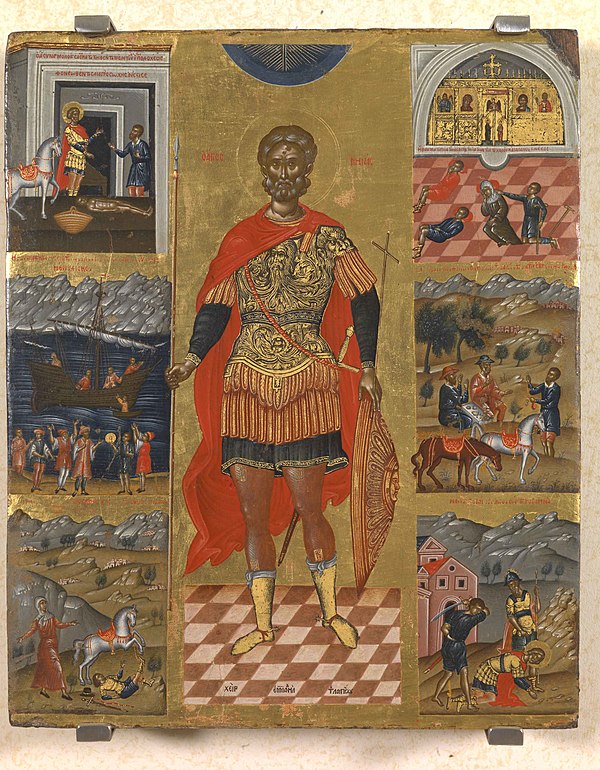 Saint Menas by Emmanuel Lambardos (17th century)