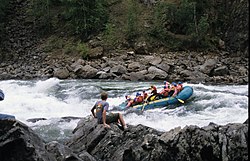 Interior Whitewater Expeditions raft in Sabre Tooth Rapids