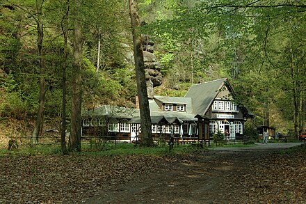 One of the many inns along the hiking trails