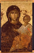 Bogorodica i Dijete, ikona iz 1300, crkva svetog Bogojavljenja u Solunu.