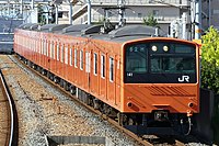 大阪環状線オレンジバーミリオン塗装