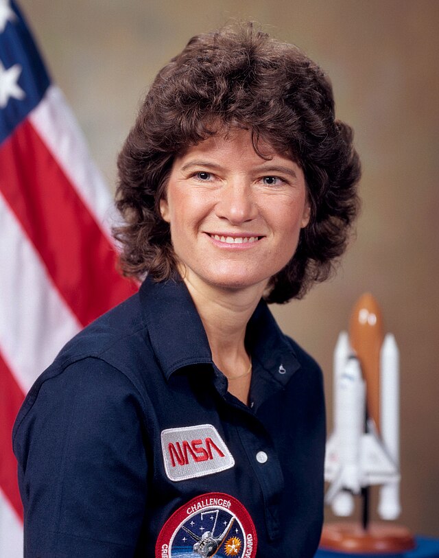 Sally Ride, female astronaut.