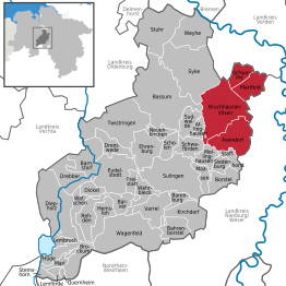 Kaart van Bruchhausen-Vilsen