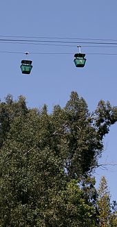 Two Skyfari gondolas San Diego Zoo Skyfari gondolas.jpg