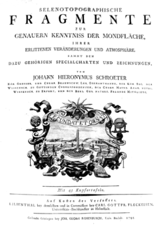 Title page from the Selenetopographische Fragmente