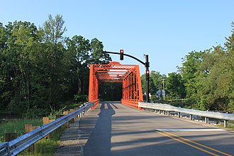 Looking down the length of the bridge Scio Township Delhi Bridge.JPG