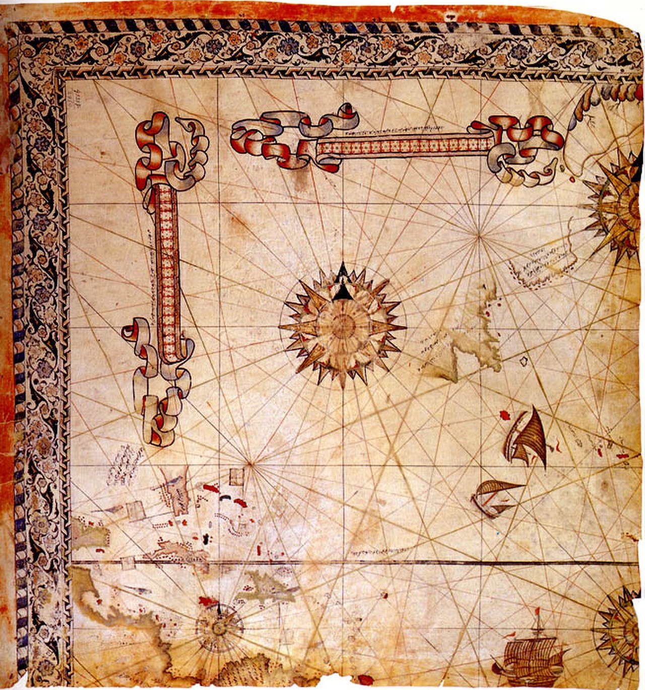 Фрагмент загадочной карты. Пири рейс. Пири-Реис (1465 — 1554 годы). Piri Reis Map. Пири-Реис Пири-Реис.