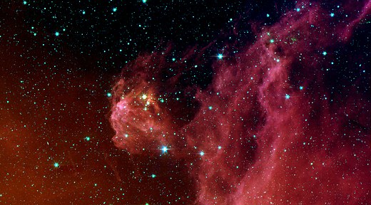 Star formation in the constellation Orion as photographed in infrared by NASA's Spitzer Space Telescope
