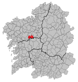 Location of Touro within گالیسیا