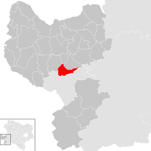 Location of the community of Sonntagberg in the district of Amstetten (clickable map)