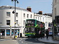 Southern Vectis 191 Sandown Bay (HW52 EPL), a Volvo B7TL/Plaxton President in Cross Street, Ryde, Isle of Wight on route 37.