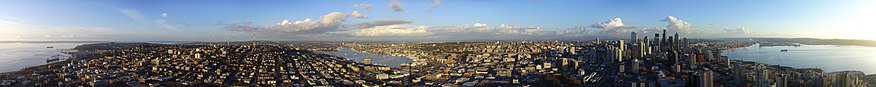 Vue panoramique de Seattle depuis le Space Needle.