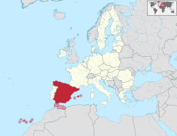 Localização de Espanha