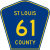 St Louis İlçe Rota 61 MN.svg