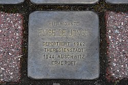 Stolperstein Elise de Jonge