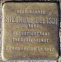 Stumbling stone for Siegmund Deutsch (Walter-Rathenau-Straße 13)