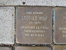 Stolperstein für Leopold Wolf in Hannover