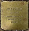 Stolperstein Trostbrücke 4 (Max Israel) Hamburg-Altstadtban. JPG