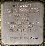 Stolperstein in Hameln for Paula Bernstein.jpg