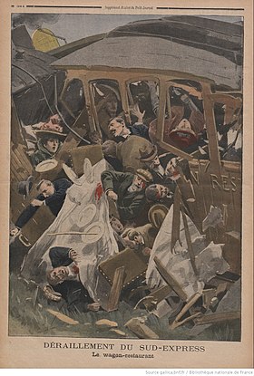 A Petit Journal (1900. december 2-i szám) illusztrált kiegészítésének tervezője által kisiklott