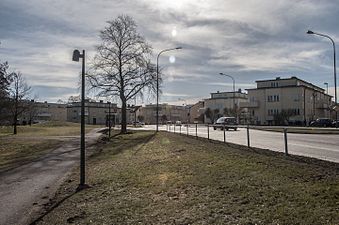 Funkisbyggnader utmed Brogatan i Karlstad byggda 1934