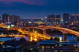 Krung Thep Bridge (lower) and Rama III Bridge (higher)., by User:Preecha.MJ #7