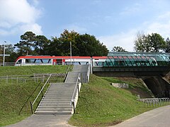 Regional train at Darmstadt Lichtwiese station