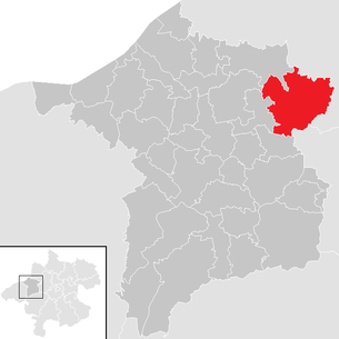 Location of the municipality Taiskirchen im Innkreis in the district of Ried im Innkreis (clickable map)