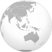 Taiwan (orthographic projection; southeast Asia centered).svg