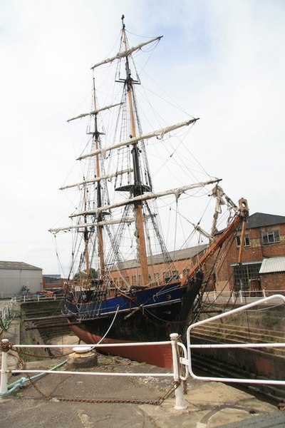 File:Tall ship in dry dock - geograph.org.uk - 1478055.jpg