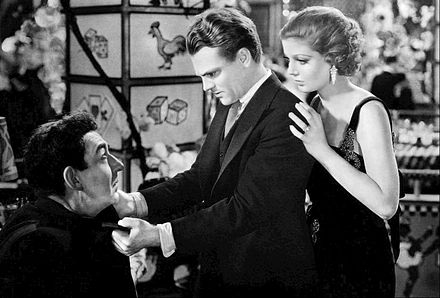 David Landau, Loretta Young and Cagney in Taxi (1932)
