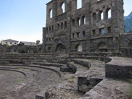 Remains of Aosta's theater