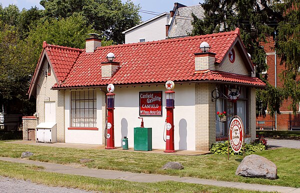 A former Texaco gas station in Canfield