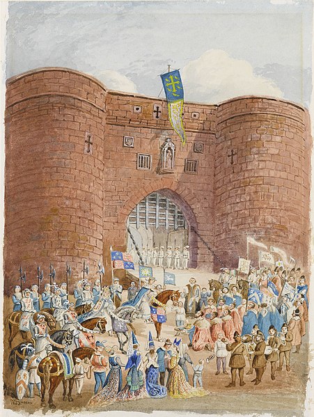 File:The South Gate, Exeter - The Reception of King Edward IV, 1470.jpg