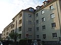 Wohnanlage Timaeusstraße: 11 Häuser einer Wohnanlage der Heimstättengenossenschaft Sachsenland (Einzeldenkmal zu ID-Nr. 09214550, Alaunstraße 73, 75)
