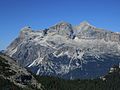 Tofane seen from the East, Mezzo = middle