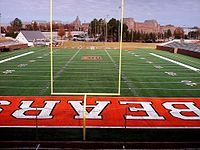 Tony and Nancy Moye Football and Lacrosse Complex (under construction, view from the Homer and Ruth Drake Field House) Tony and Nancy Moye Football and Lacrosse Complex.jpg