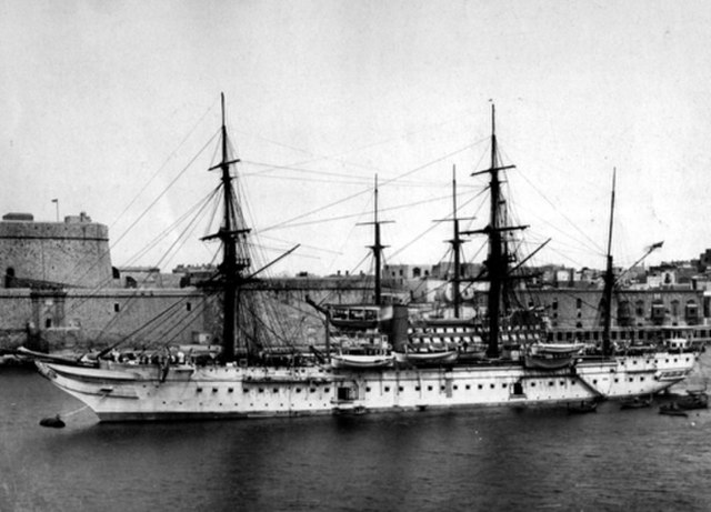 HMS Tamar at Malta, 1882