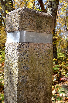 Trail marker for the southern terminus of the Tuscarora Trail