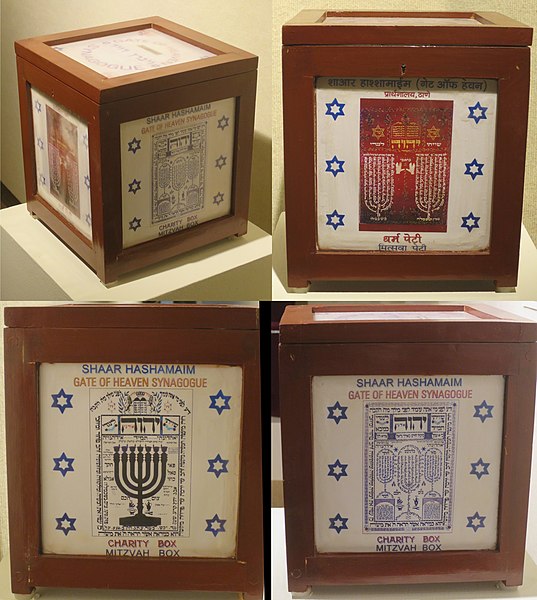 File:Tzedakah box from Gate of Heaven Synagogue, India.jpg