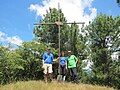 Una familia de Austria de visita en el mirador la cruz.