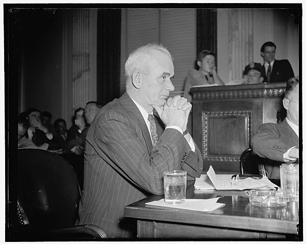 Murray testifying before Congress in 1938